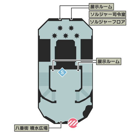 神羅ビルエントランスのマップ