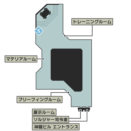 ソルジャーフロアのマップ