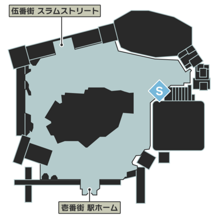 伍番街スラムマーケットのマップ