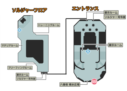 ソルジャーフロアのマップ