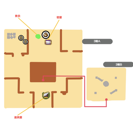 山奥の塔3階Aと3階B