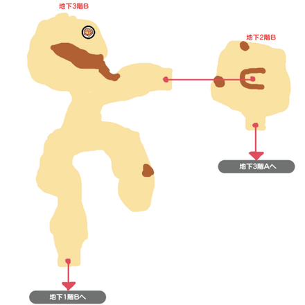 ルーメンの洞くつ地下2階Bと地下3階B