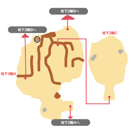 ルーメンの洞くつ地下3階Aと地下3階C