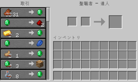 聖職者の取引例