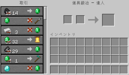 道具鍛冶の取引例
