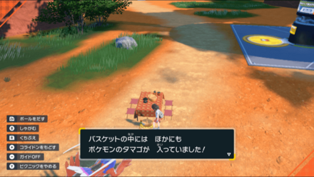 ピクニックでタマゴが見つかる