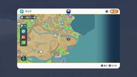 ハッコウシティ北の赤いアイテムマップ