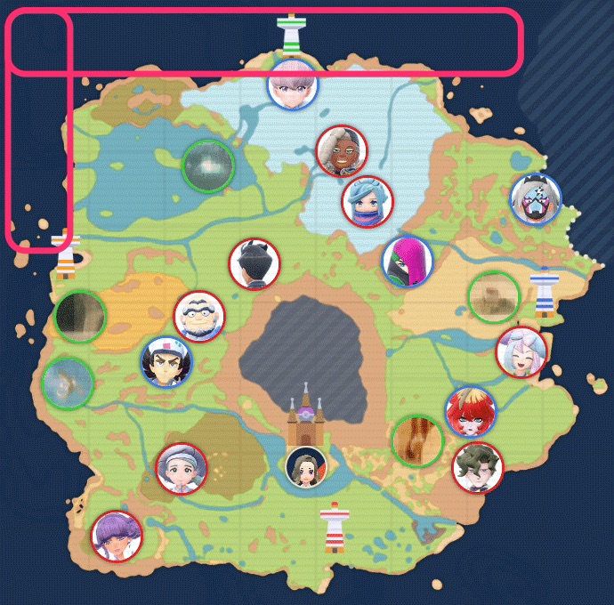 北パルデア海のマップ