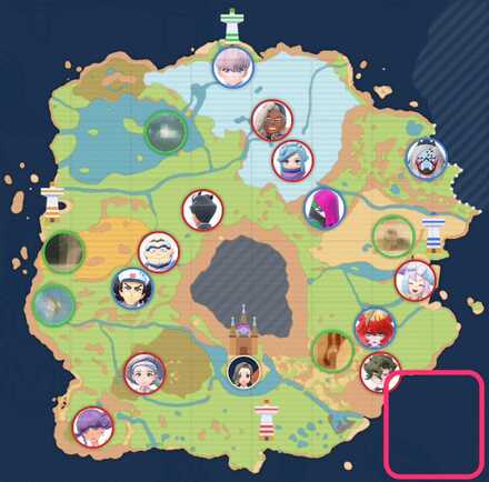 東パルデア海のマップ