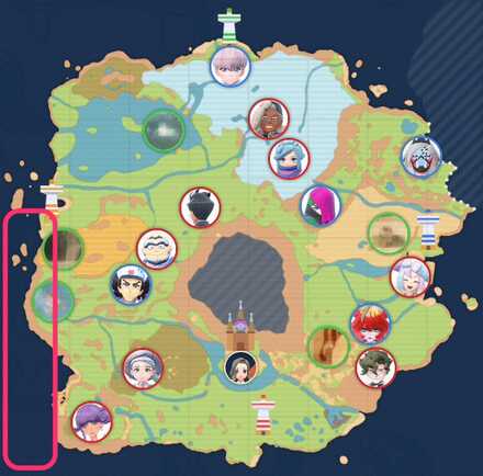 西パルデア海のマップ