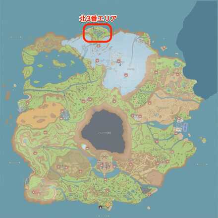 北3番エリアの場所