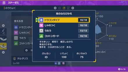 ドラゴンダイブを覚えたチルタリス