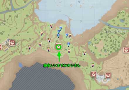 プルピケ山道のトレーナーの場所