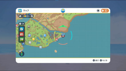 ひそやかビーチの場所マップ