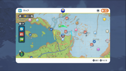 ナッペの手の場所マップ