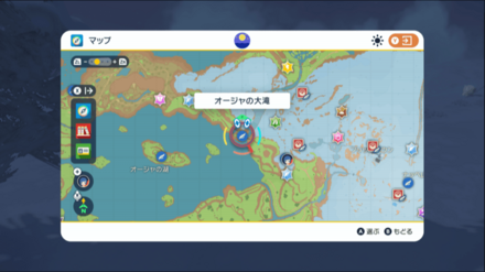 オージャの大滝の場所マップ