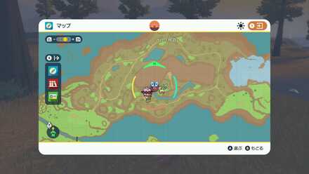 オージャの湖北のオコゲ林道のマップ