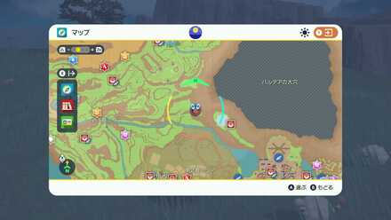 セルクルタウンの北のマップ