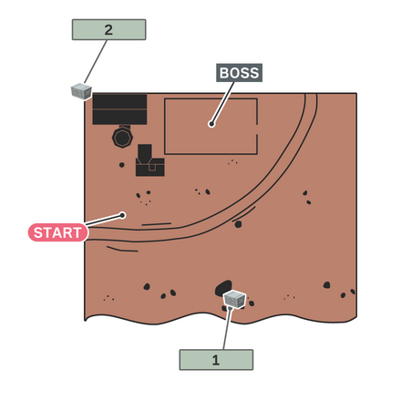 郊外・・・接近のマップ