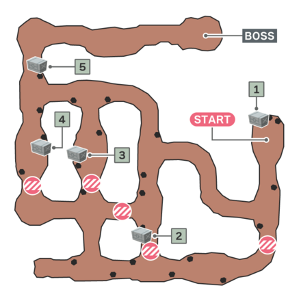 深き洞窟を調査せよのマップ