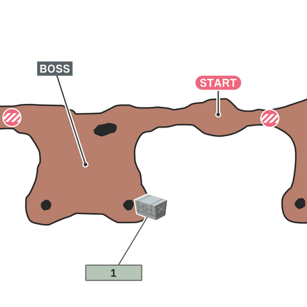 デスマシーン隊を叩け!のマップ