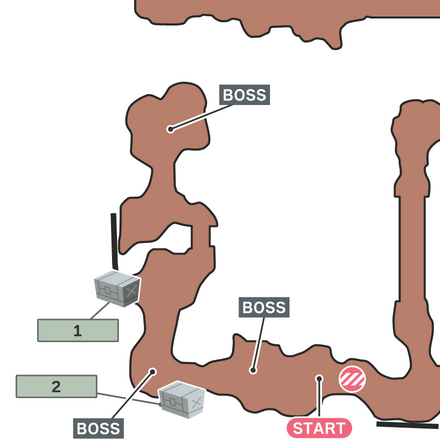 デスマシーン破壊作戦のマップ