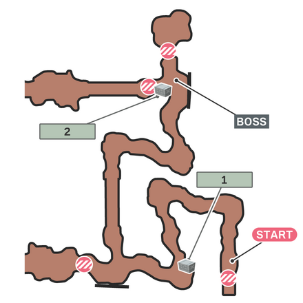 先行部隊を倒せのマップ