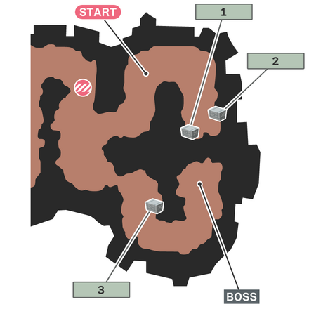 拠点の敵を倒せのマップ