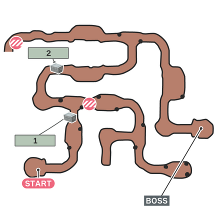 対ソルジャー戦の準備のマップ