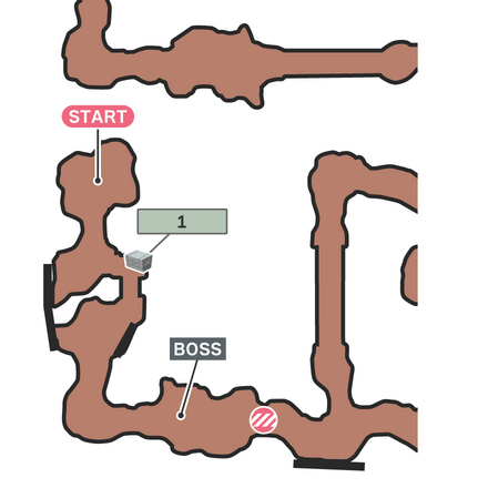 閉山した炭鉱のアイテムのマップ