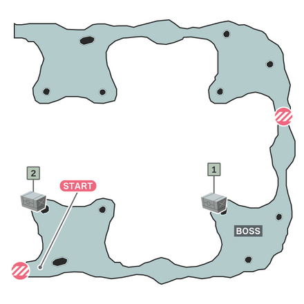 補給物資回収任務のマップ