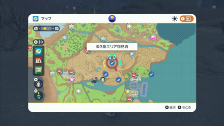 東3番物見塔の場所マップ