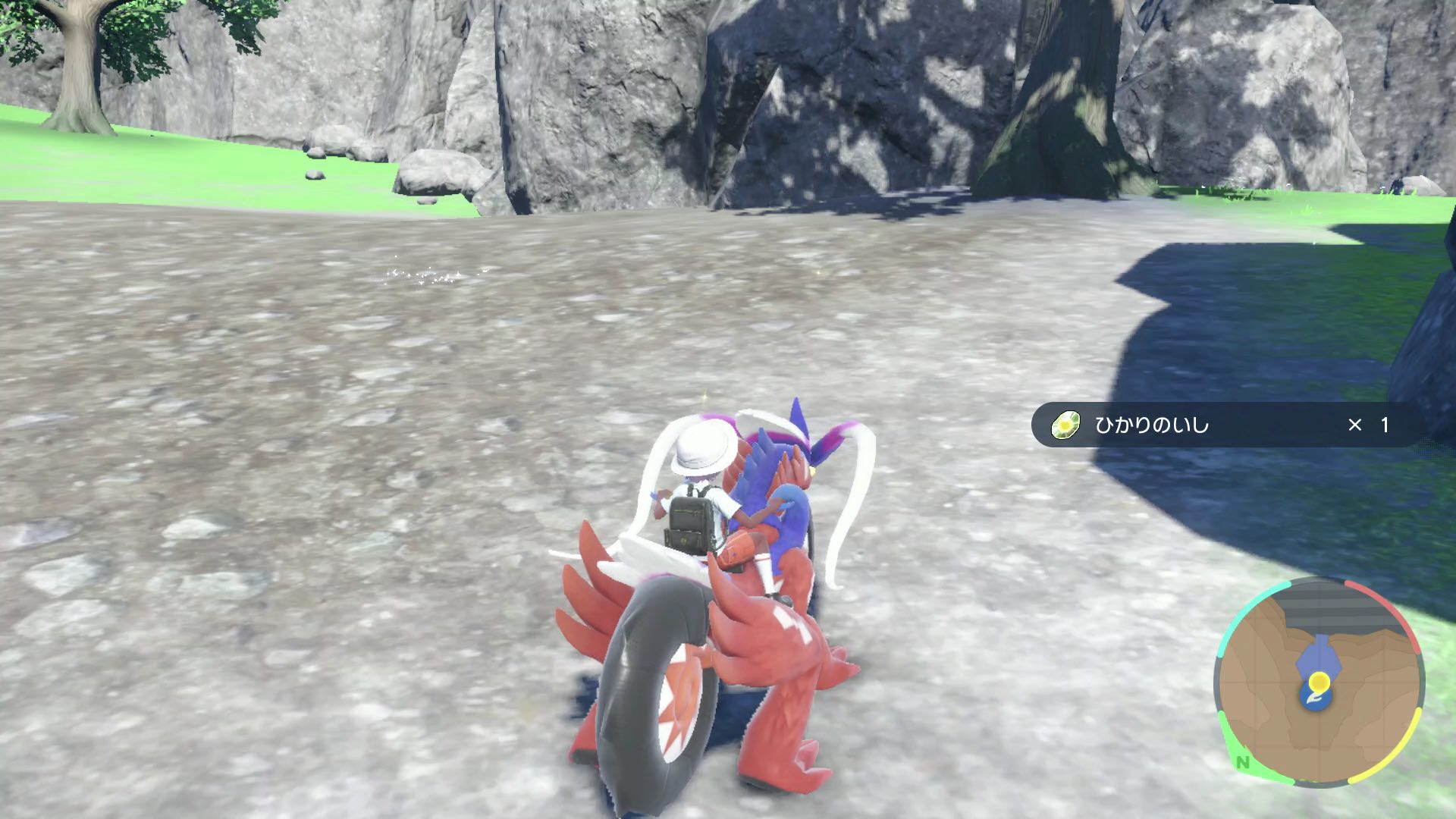 エリアゼロの地面の光るアイテム