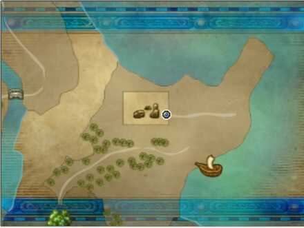 化石の発掘現場の全体図