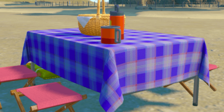 あおチェッククロス