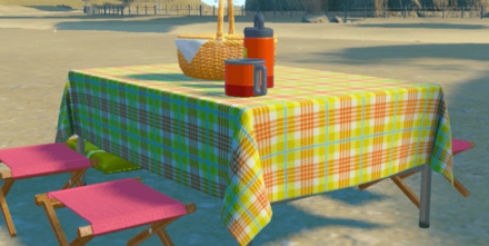 きいろチェッククロス