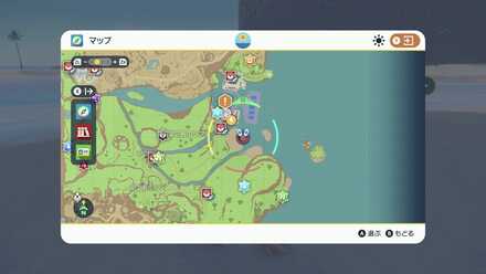 ハッコウシティ南の浜辺のマップ