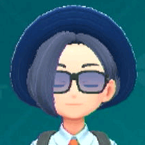 スクエアサングラス(ブラック×ブルー)画像