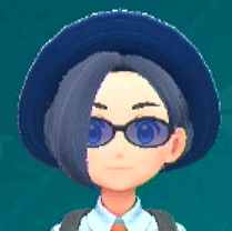 オーバルサングラス(ブラック×ブルー)画像