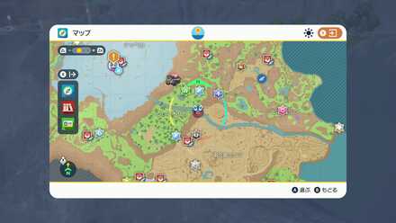 しるしの木立ち東の岩上の場所マップ