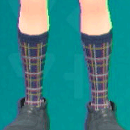 チェックがらハイソックス(レッド)画像