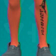 スポーツタイツ(ネオンオレンジ)画像