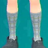 チェックがらハイソックス(ホワイト)画像