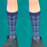 チェックがらハイソックス(ブルー)画像