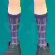 チェックがらハイソックス(パープル)画像