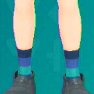 ボーダークルーソックス(ネイビー×ライトブルー)画像