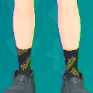 クルーソックス(ブラック×イエロー)画像