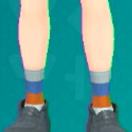 ボーダークルーソックス(ブルー×オレンジ)画像