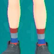 ボーダークルーソックス(レッド×ブルー)画像