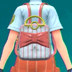 レザーリュック(ピンクストライプ)画像